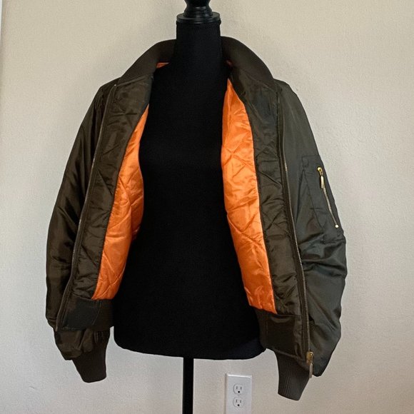 PrettyLittleThing Women's Bomber Jacket in Army Green (Rich Olive Green) - Small - Picture 5 of 6